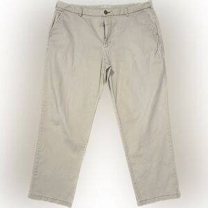 AMERICAN CHINO FLAT-FRONT STRAIGHT FIT PANT - KHAKI